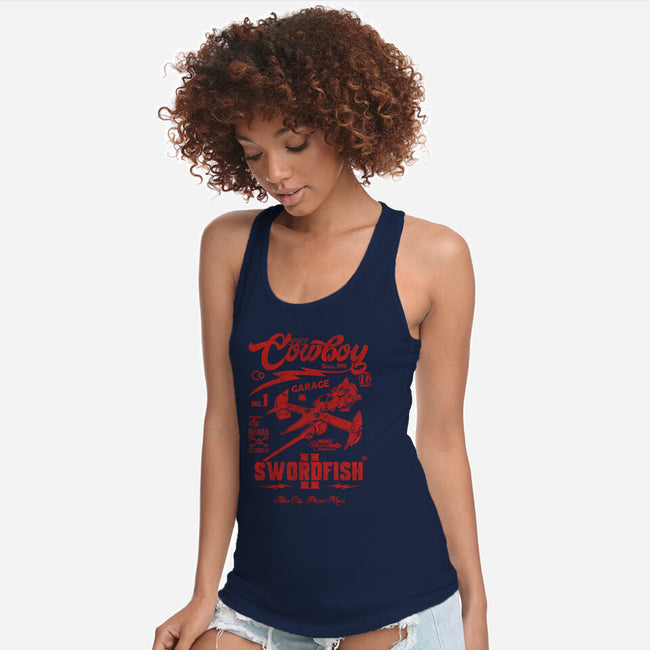 Cowboy Garage-Womens-Racerback-Tank-Arinesart