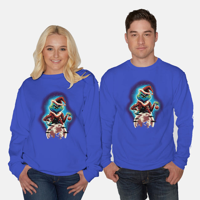 The Christmas Thief-Unisex-Crew Neck-Sweatshirt-rmatix