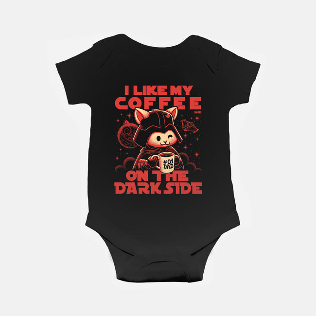 I Like My Coffee On The Dark Side-Baby-Basic-Onesie-worlddominationforcats