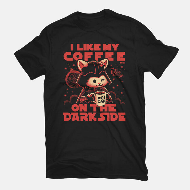 I Like My Coffee On The Dark Side-Unisex-Basic-Tee-worlddominationforcats