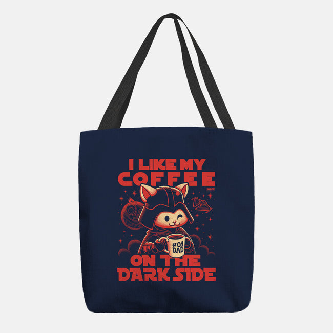 I Like My Coffee On The Dark Side-None-Basic Tote-Bag-worlddominationforcats