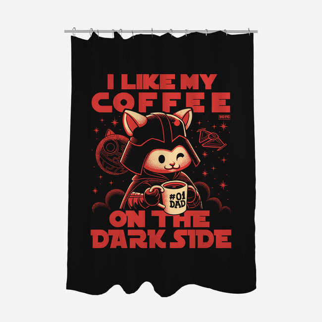 I Like My Coffee On The Dark Side-None-Polyester-Shower Curtain-worlddominationforcats