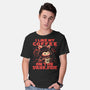 I Like My Coffee On The Dark Side-Mens-Basic-Tee-worlddominationforcats