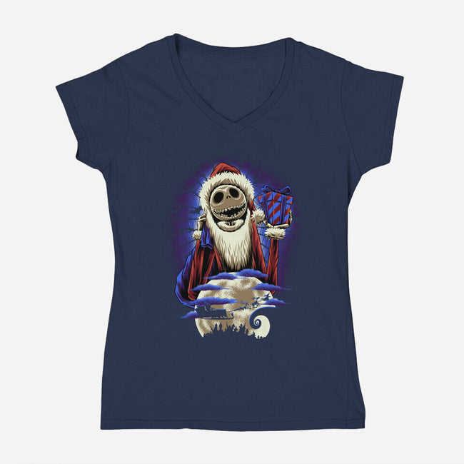 Wonderful Nightmare-Womens-V-Neck-Tee-rmatix