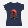 The Crow's Rain-Womens-V-Neck-Tee-IKILO