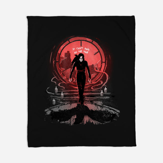 The Crow's Rain-None-Fleece-Blanket-IKILO