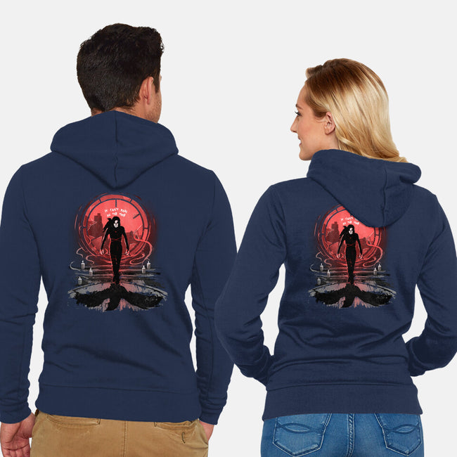 The Crow's Rain-Unisex-Zip-Up-Sweatshirt-IKILO
