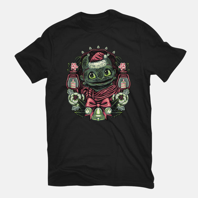 Christmas Dragon-Mens-Basic-Tee-glitchygorilla