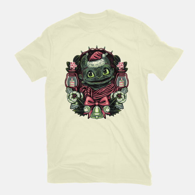 Christmas Dragon-Mens-Basic-Tee-glitchygorilla