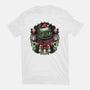 Christmas Dragon-Womens-Fitted-Tee-glitchygorilla