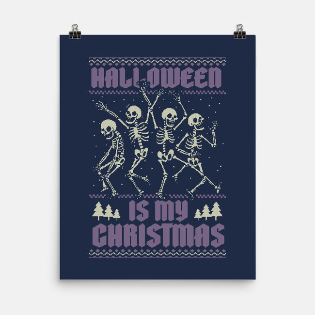 Ugly Sweater Spooky Skeletons-None-Matte-Poster-Studio Mootant