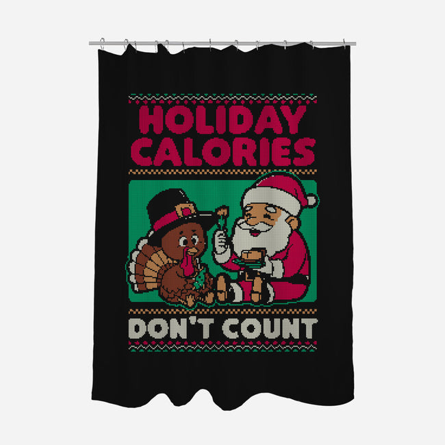 Ugly Sweater Holiday Food-None-Polyester-Shower Curtain-Studio Mootant