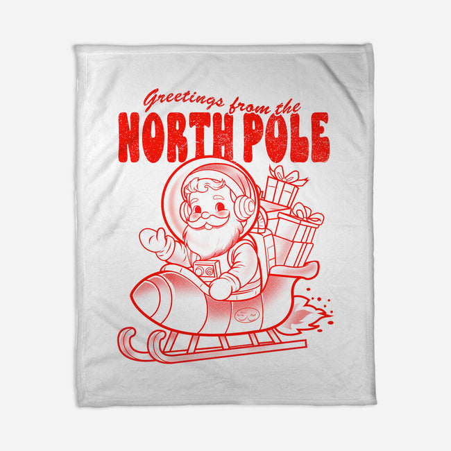 Greetings From The North Pole-None-Fleece-Blanket-palmstreet