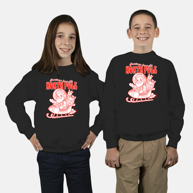 Greetings From The North Pole-Youth-Crew Neck-Sweatshirt-palmstreet