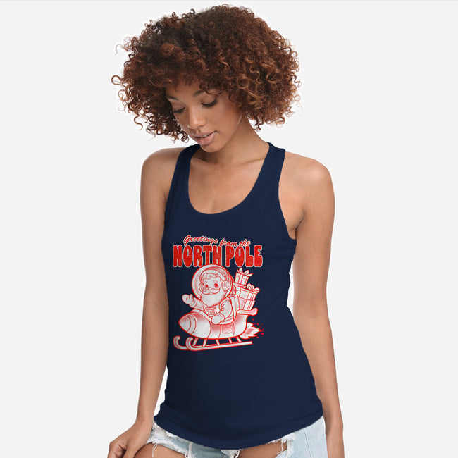 Greetings From The North Pole-Womens-Racerback-Tank-palmstreet