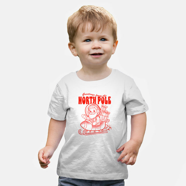 Greetings From The North Pole-Baby-Basic-Tee-palmstreet