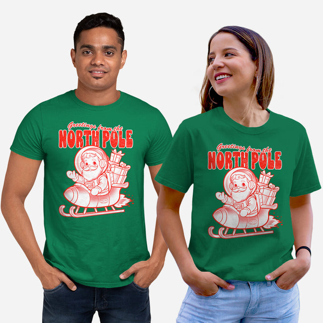 Greetings From The North Pole-Unisex-Basic-Tee-palmstreet