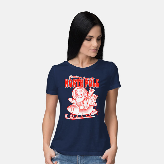 Greetings From The North Pole-Womens-Basic-Tee-palmstreet