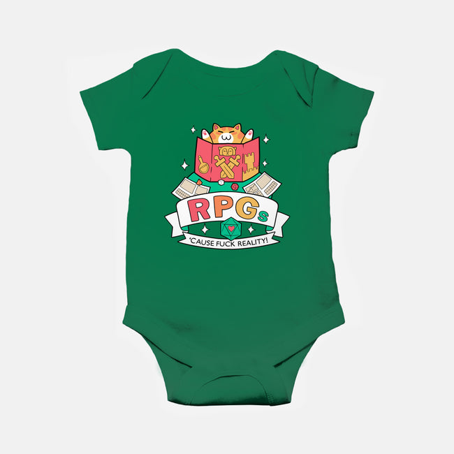 RPGs Cause Eff Reality-Baby-Basic-Onesie-queenmob