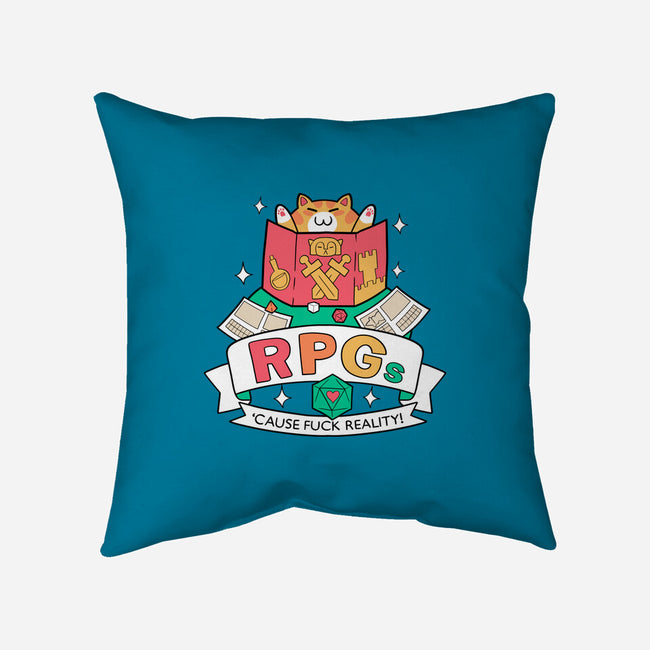 RPGs Cause Eff Reality-None-Removable Cover w Insert-Throw Pillow-queenmob