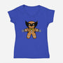 Gingerbread Wolvy-Womens-V-Neck-Tee-krisren28