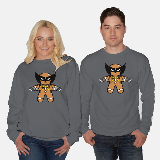 Gingerbread Wolvy-Unisex-Crew Neck-Sweatshirt-krisren28