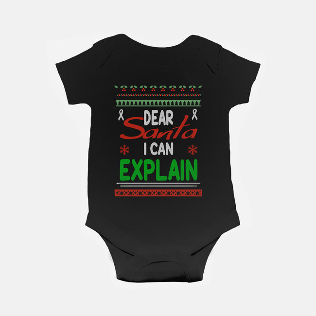 Dear Santa I Can Explain-Baby-Basic-Onesie-fanfabio