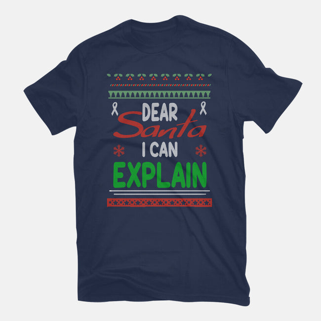 Dear Santa I Can Explain-Unisex-Basic-Tee-fanfabio