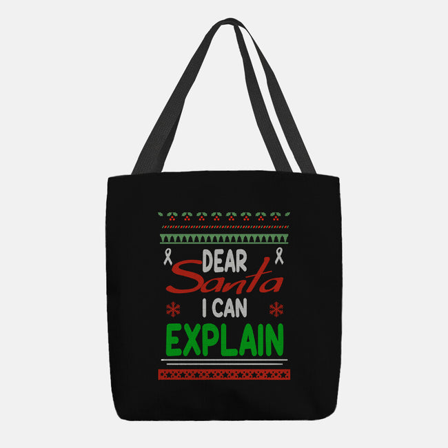 Dear Santa I Can Explain-None-Basic Tote-Bag-fanfabio