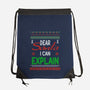 Dear Santa I Can Explain-None-Drawstring-Bag-fanfabio