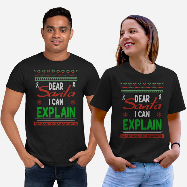 Dear Santa I Can Explain-Unisex-Basic-Tee-fanfabio