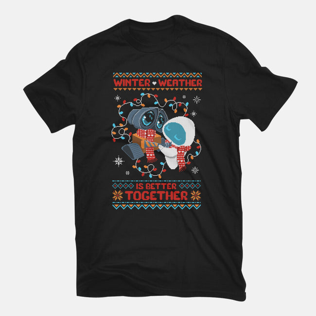 Winter Weather Is Better Together-Womens-Fitted-Tee-ricolaa