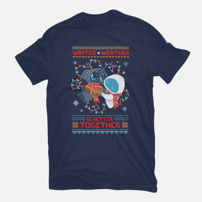 Winter Weather Is Better Together-Womens-Fitted-Tee-ricolaa