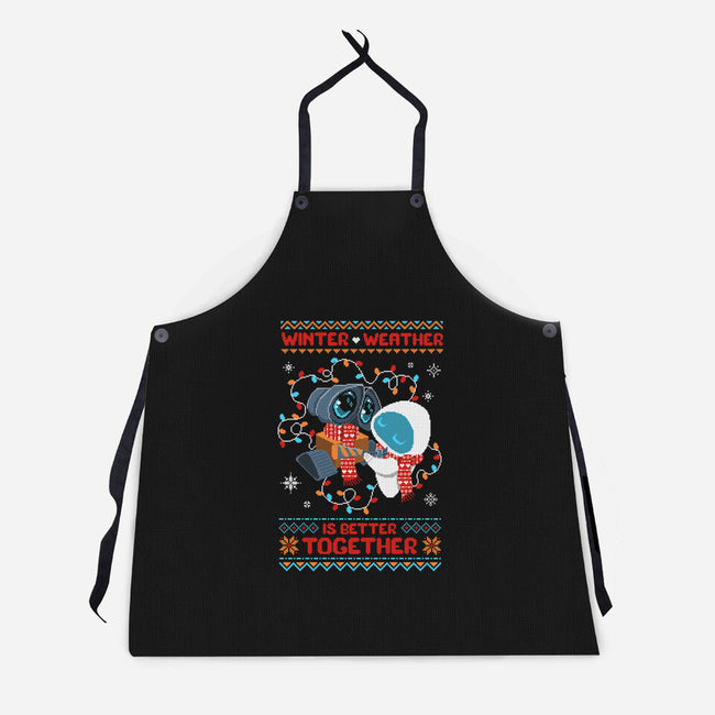 Winter Weather Is Better Together-Unisex-Kitchen-Apron-ricolaa