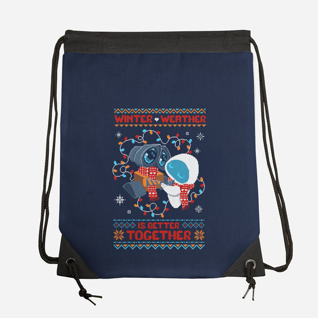 Winter Weather Is Better Together-None-Drawstring-Bag-ricolaa