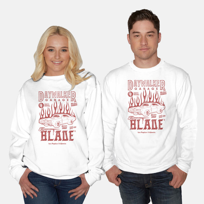 Daywalker Garage-Unisex-Crew Neck-Sweatshirt-Arinesart