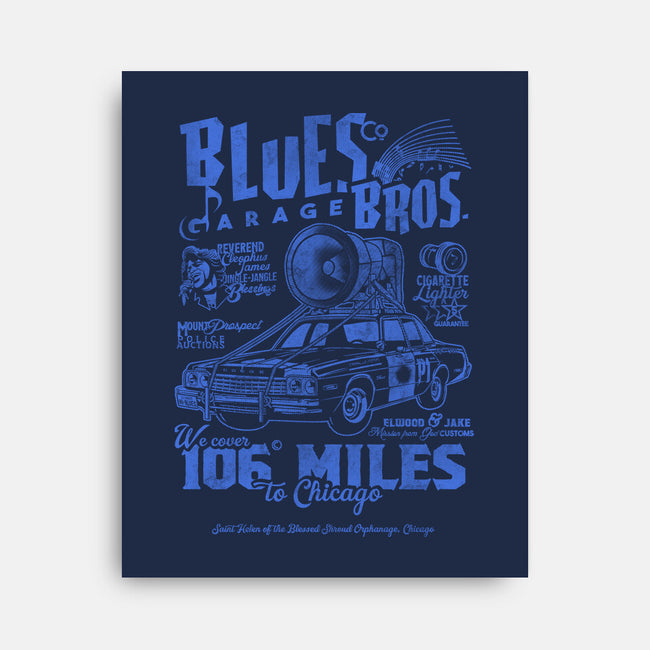 Blues Brothers Garage-None-Stretched-Canvas-Arinesart