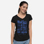 Blues Brothers Garage-Womens-V-Neck-Tee-Arinesart