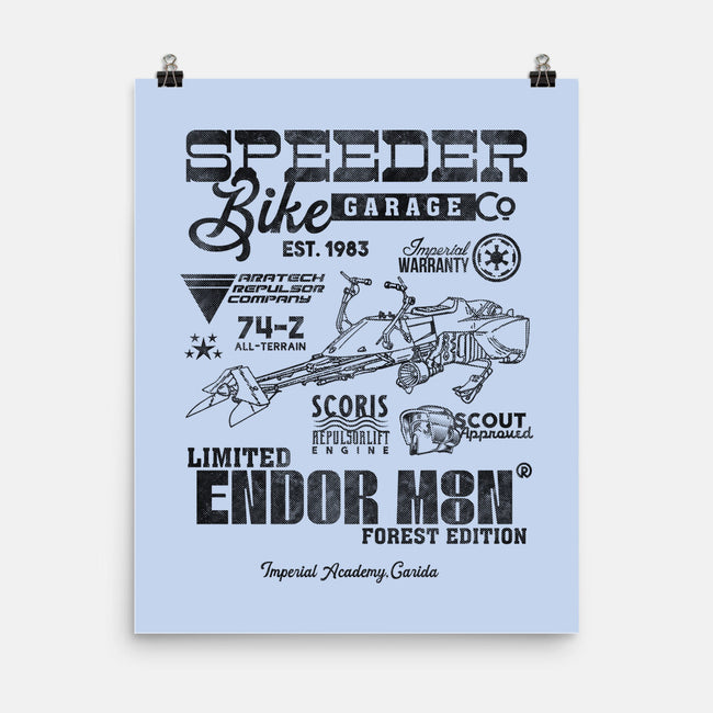 Speeder Bike Garage-None-Matte-Poster-Arinesart