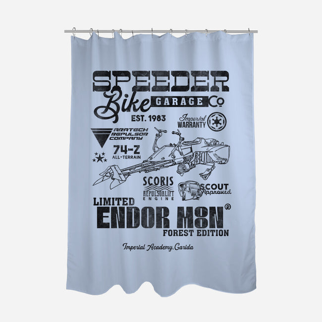 Speeder Bike Garage-None-Polyester-Shower Curtain-Arinesart