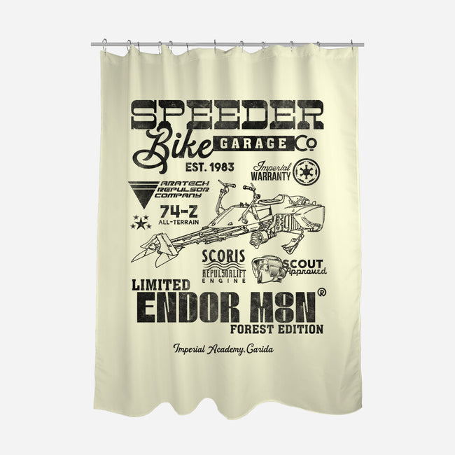 Speeder Bike Garage-None-Polyester-Shower Curtain-Arinesart