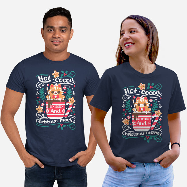 Hot Cocoa And Christmas Movies-Unisex-Basic-Tee-NemiMakeit