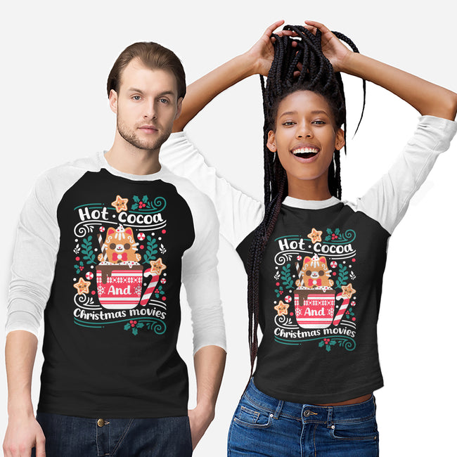 Hot Cocoa And Christmas Movies-Unisex-Baseball-Tee-NemiMakeit