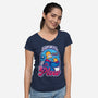 Mr. Plow-Womens-V-Neck-Tee-SuperEdu