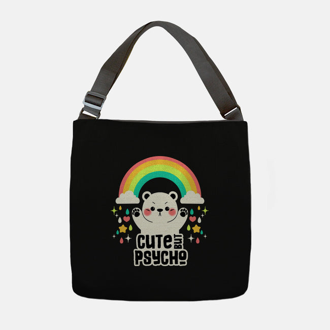 Cute But Psycho Bear-None-Adjustable Tote-Bag-tobefonseca