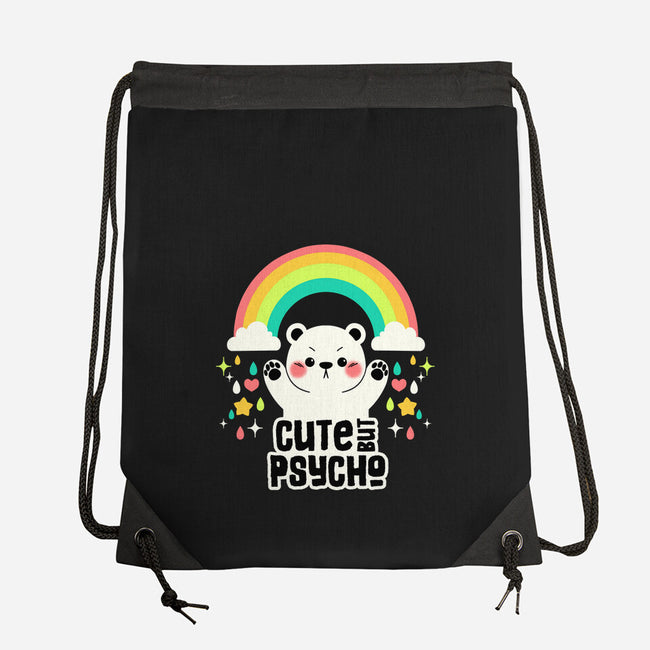 Cute But Psycho Bear-None-Drawstring-Bag-tobefonseca