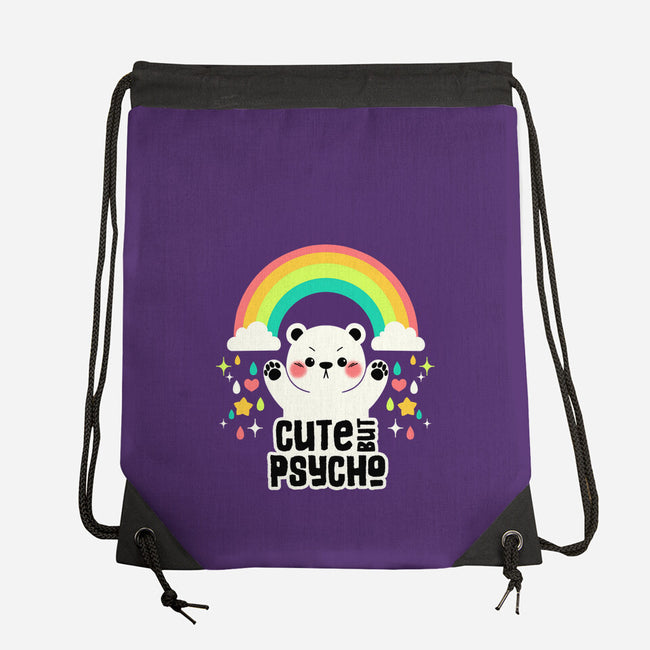 Cute But Psycho Bear-None-Drawstring-Bag-tobefonseca