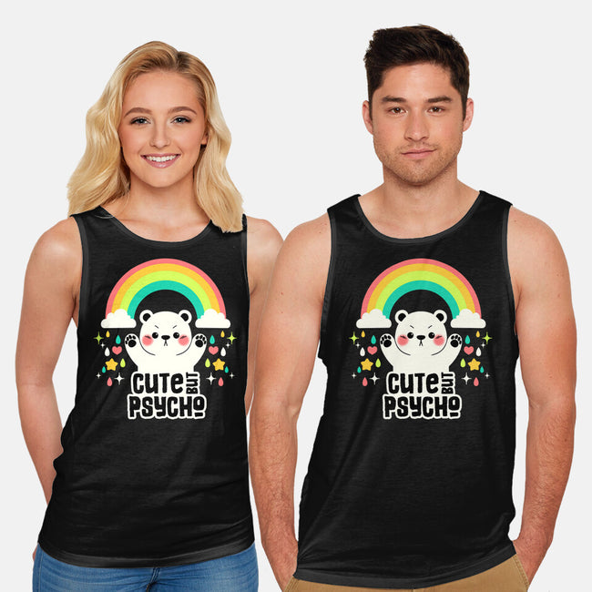 Cute But Psycho Bear-Unisex-Basic-Tank-tobefonseca