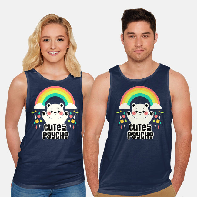 Cute But Psycho Bear-Unisex-Basic-Tank-tobefonseca