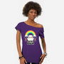 Cute But Psycho Bear-Womens-Off Shoulder-Tee-tobefonseca